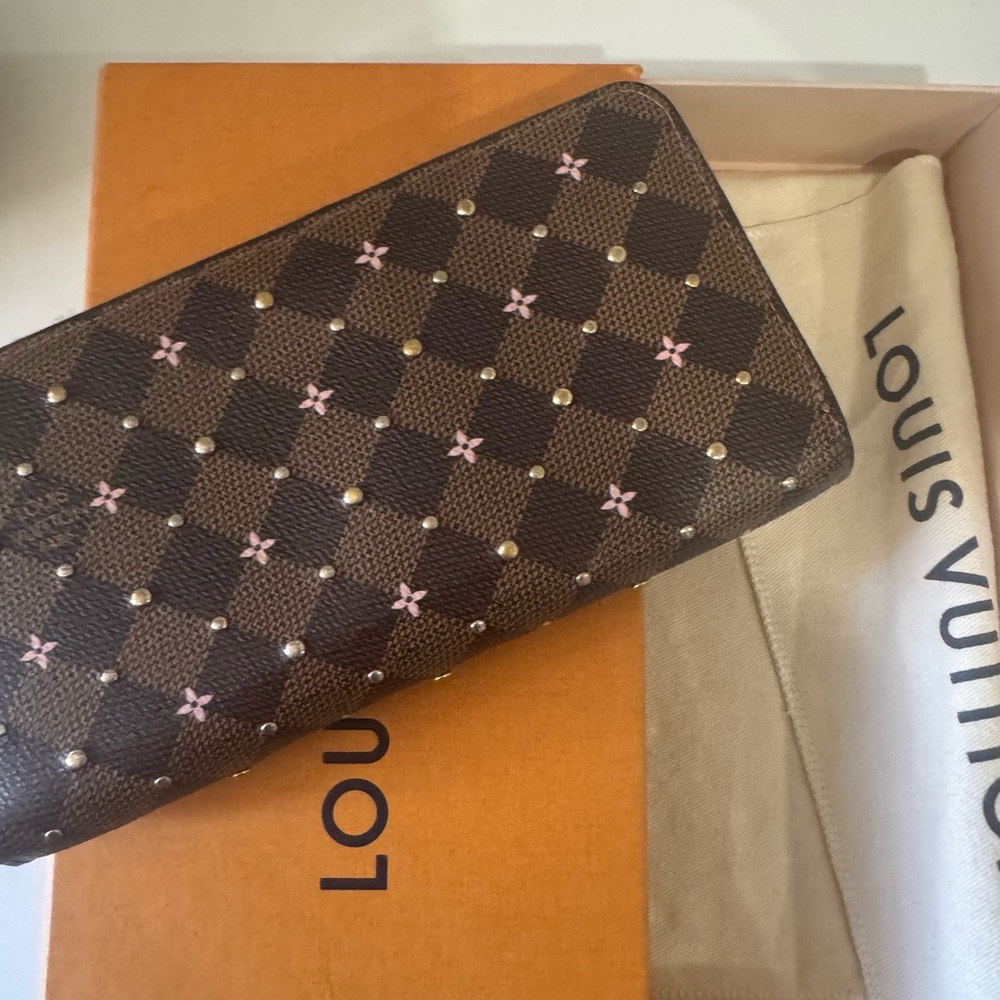 Louis Vuitton Brown and Pink Wallet with Elegant Design